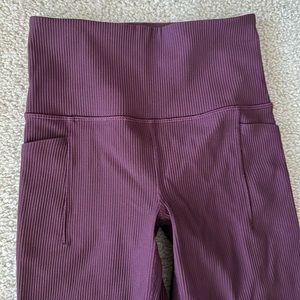 Athleta ribbed flare leggings